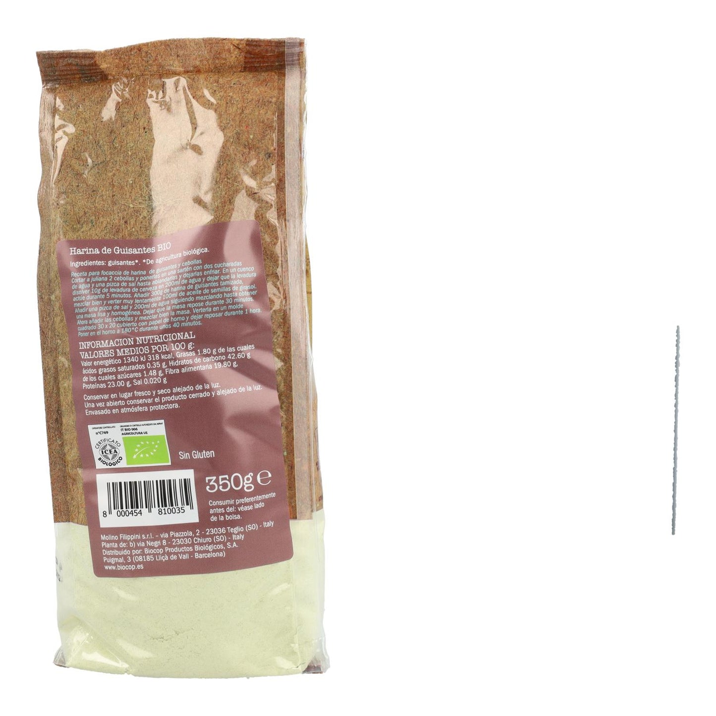 Glutenfreies Erbsenmehl Biovitagral 350 g