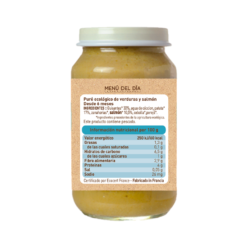 Petit pot Légumes et saumon (à partir de 6 mois) babybio 200 g