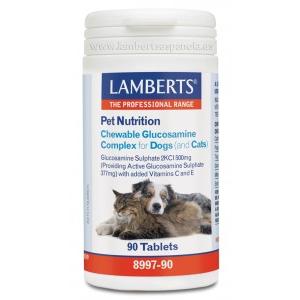Pet Nutrition Complexe Glucosamine chiens et chats 90 doses, Lamberts