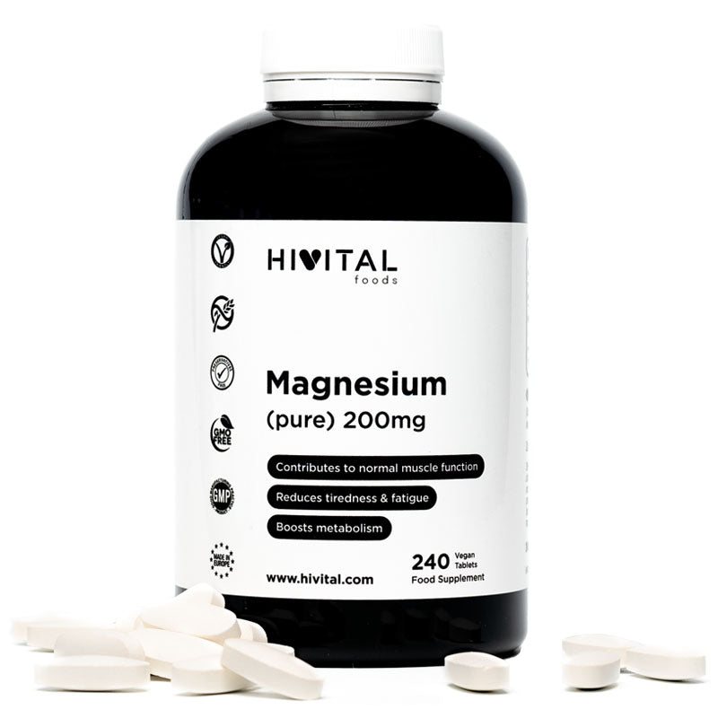 Magnesium 200 mg magnesiumcitraat Hivital 240 tabletten