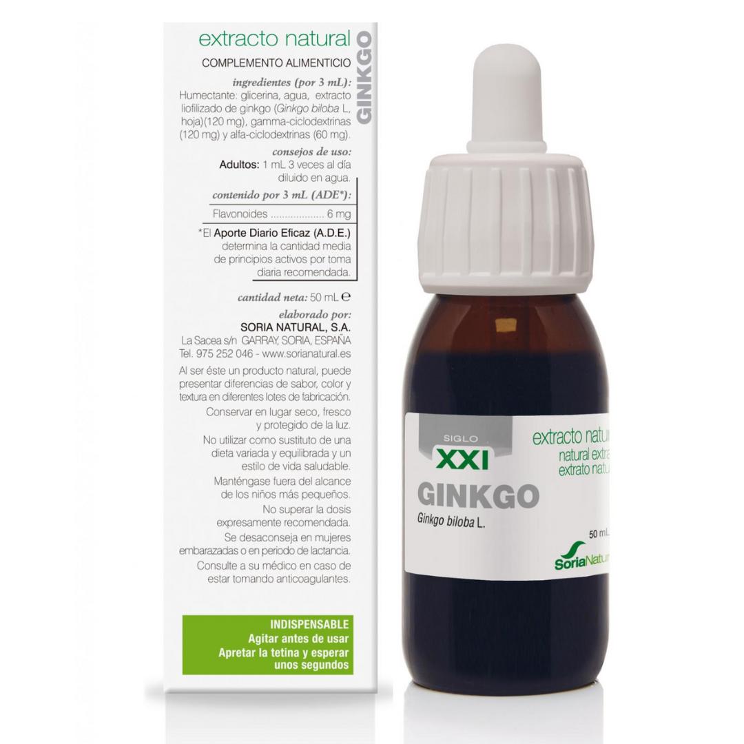 Extrait de ginkgo biloba Soria Natural, 50 ml