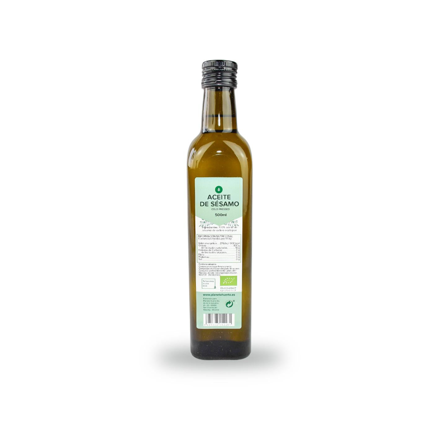 Olio di sesamo spremuto a freddo ECO Planeta Huerto 500 ml