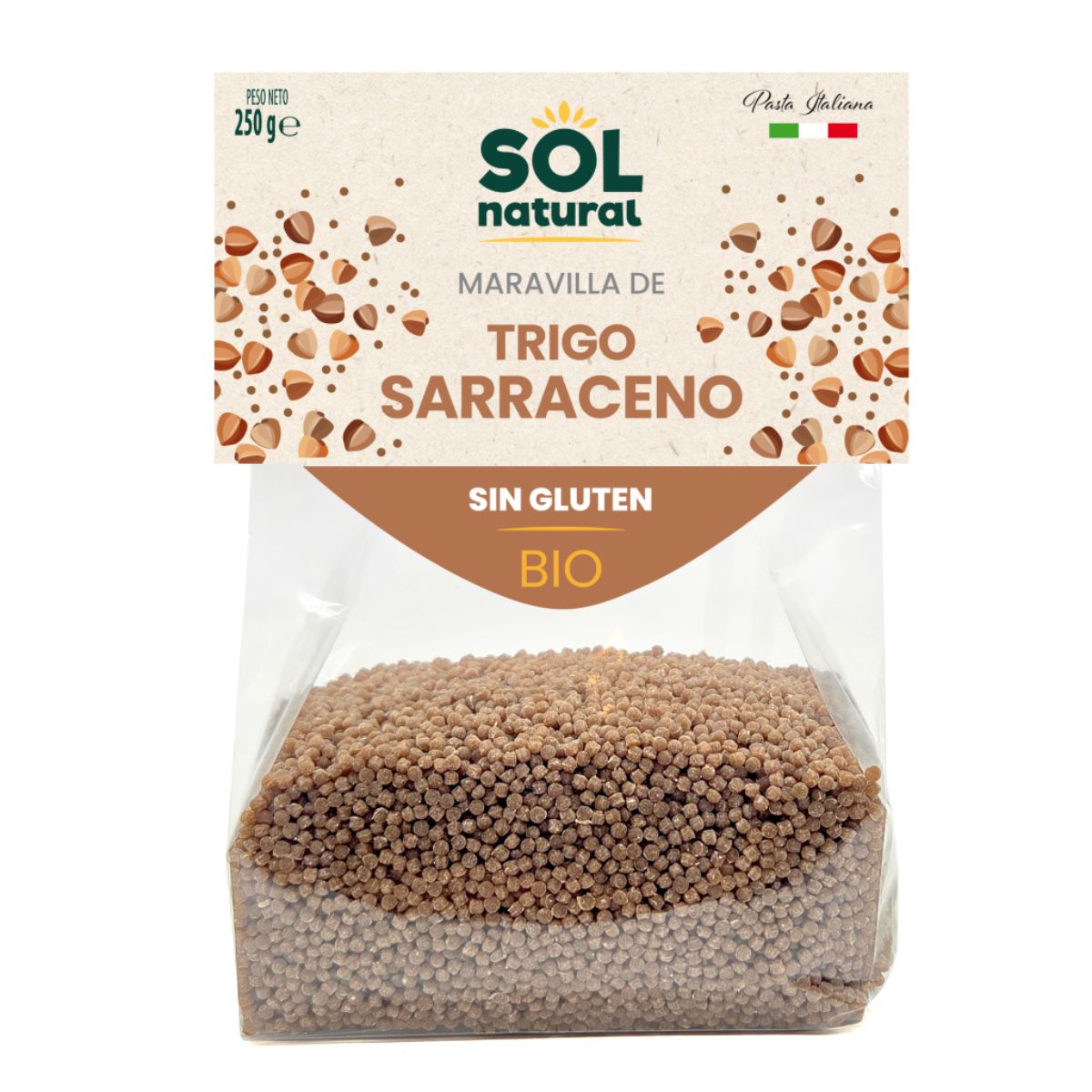 Makaron bezglutenowy z kaszy gryczanej Bio, Sol Natural, 250 g