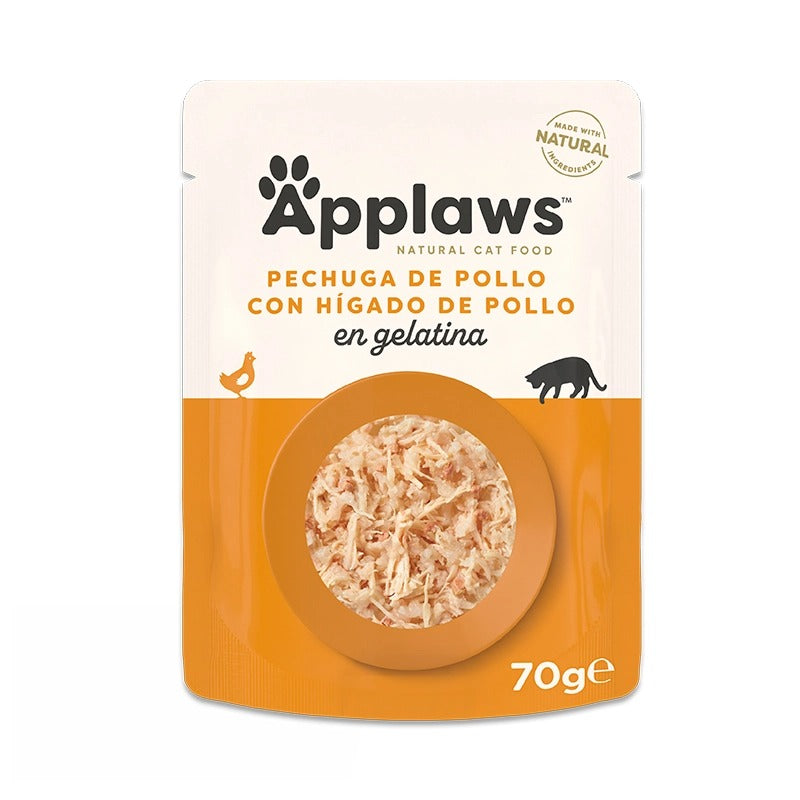 Applaws wet cat food with liver and chicken in jelly 70 g