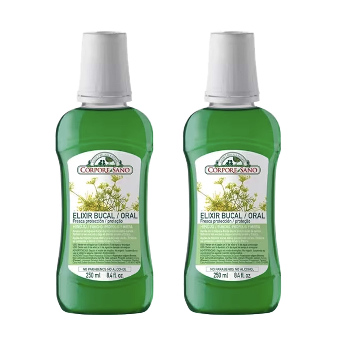 2-pack munvatten med propolis och fänkål Corpore Sano 250 ml