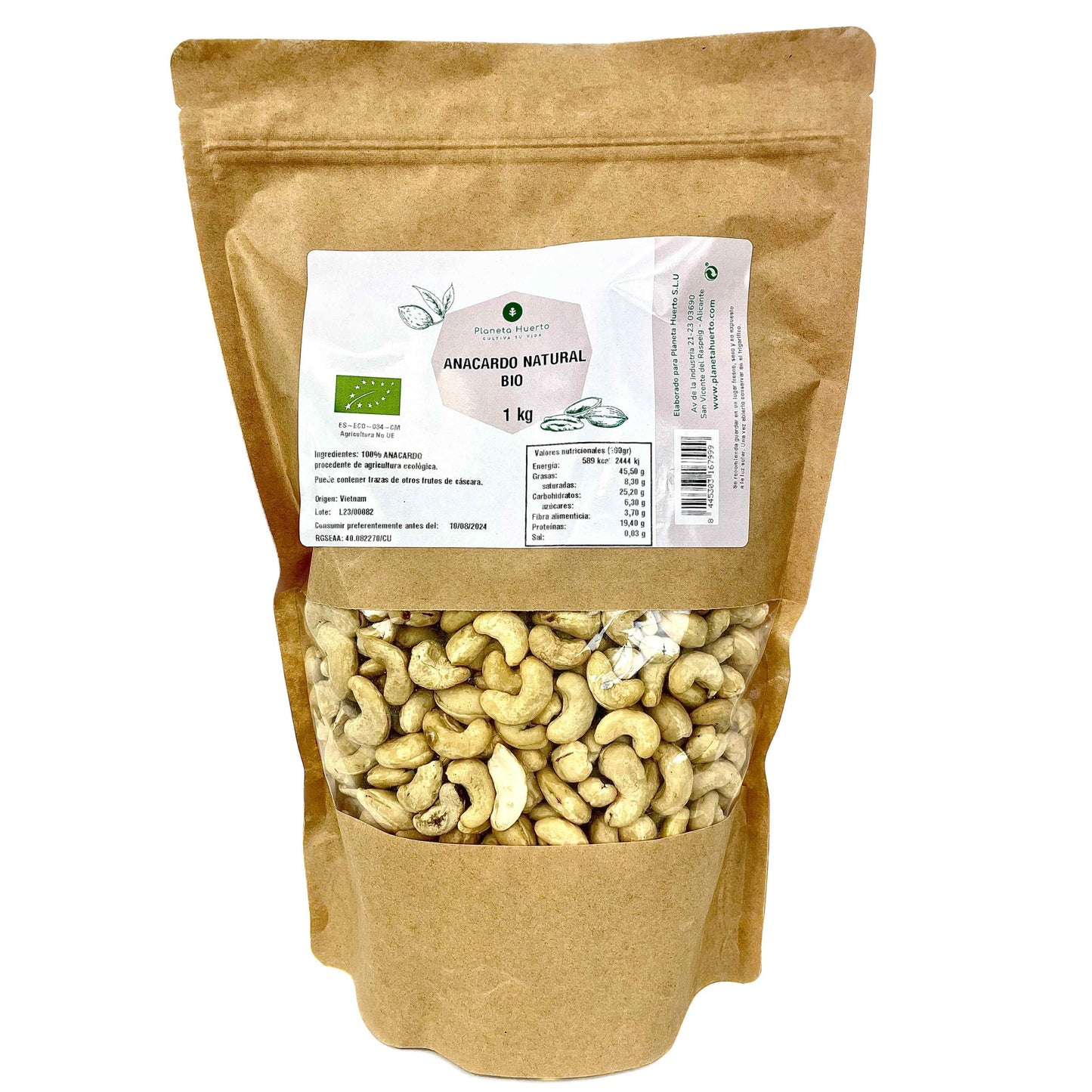 Cashewnötter naturella ECO Planeta Huerto 1 kg