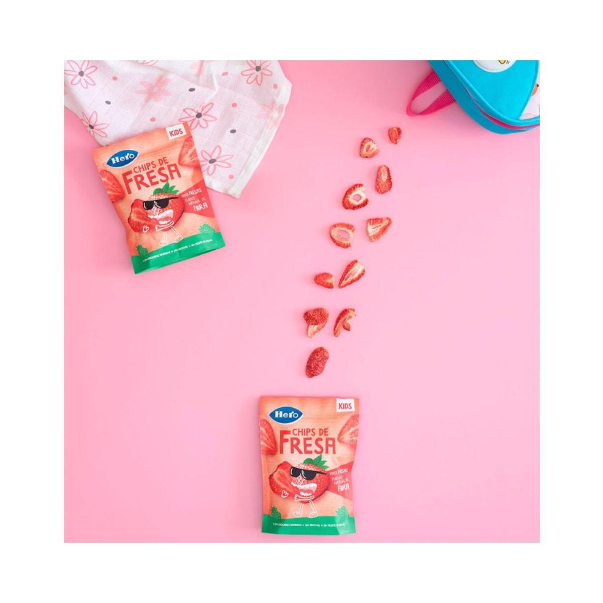 Pack 7x Chips à la fraise Hero Kids 12 g