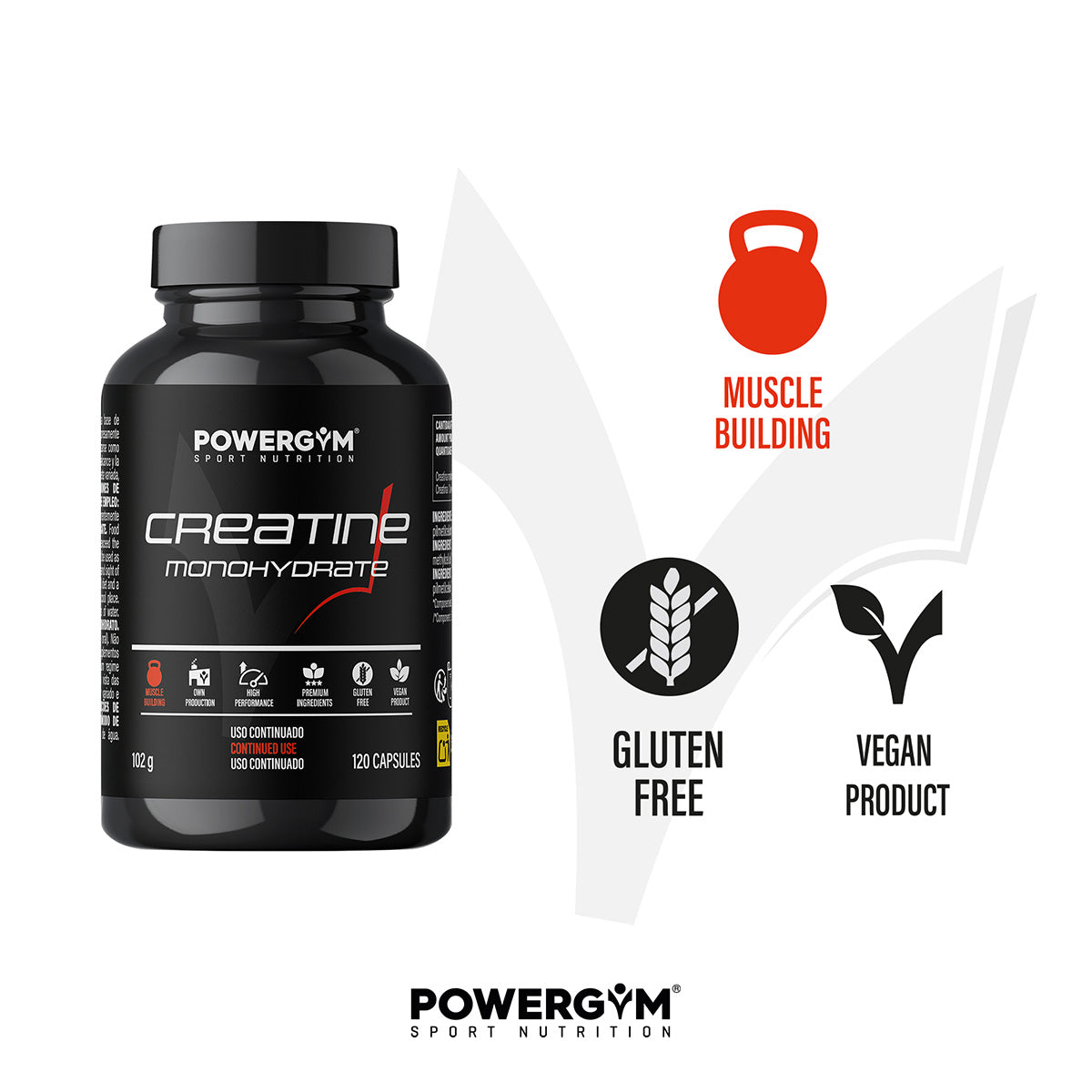 Creatine Powergym 120 capsules