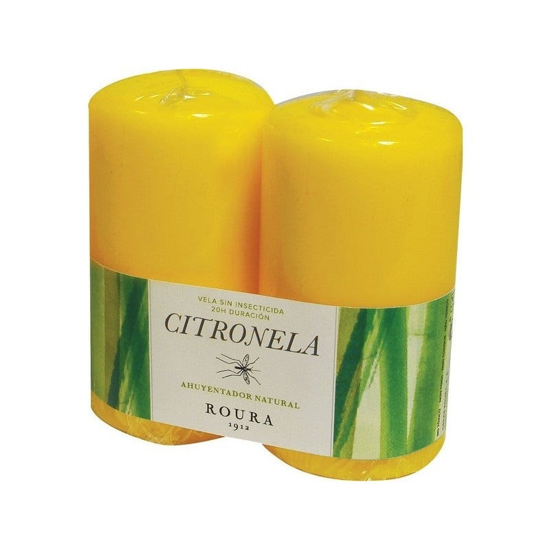 Vela citronela antimosquitos 10 cm 2 ud Roura