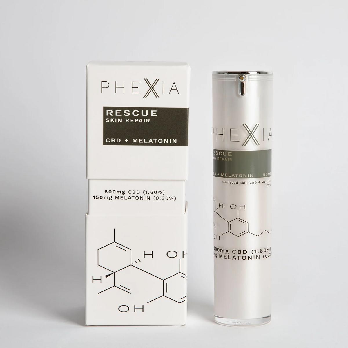 Crema Reparadora CBD y Melatonina Rescue Phexia 50ml