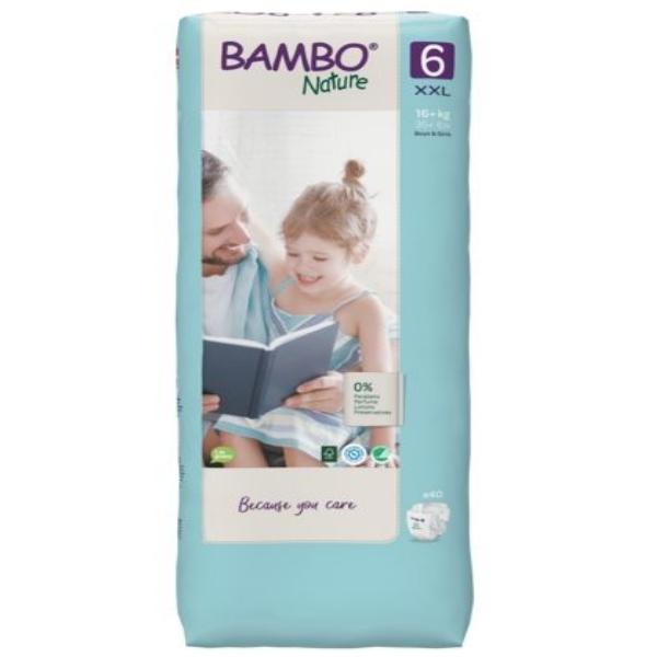 Pañal T6 XXL Plus (+16 Kg) Bambo Nature 40ud