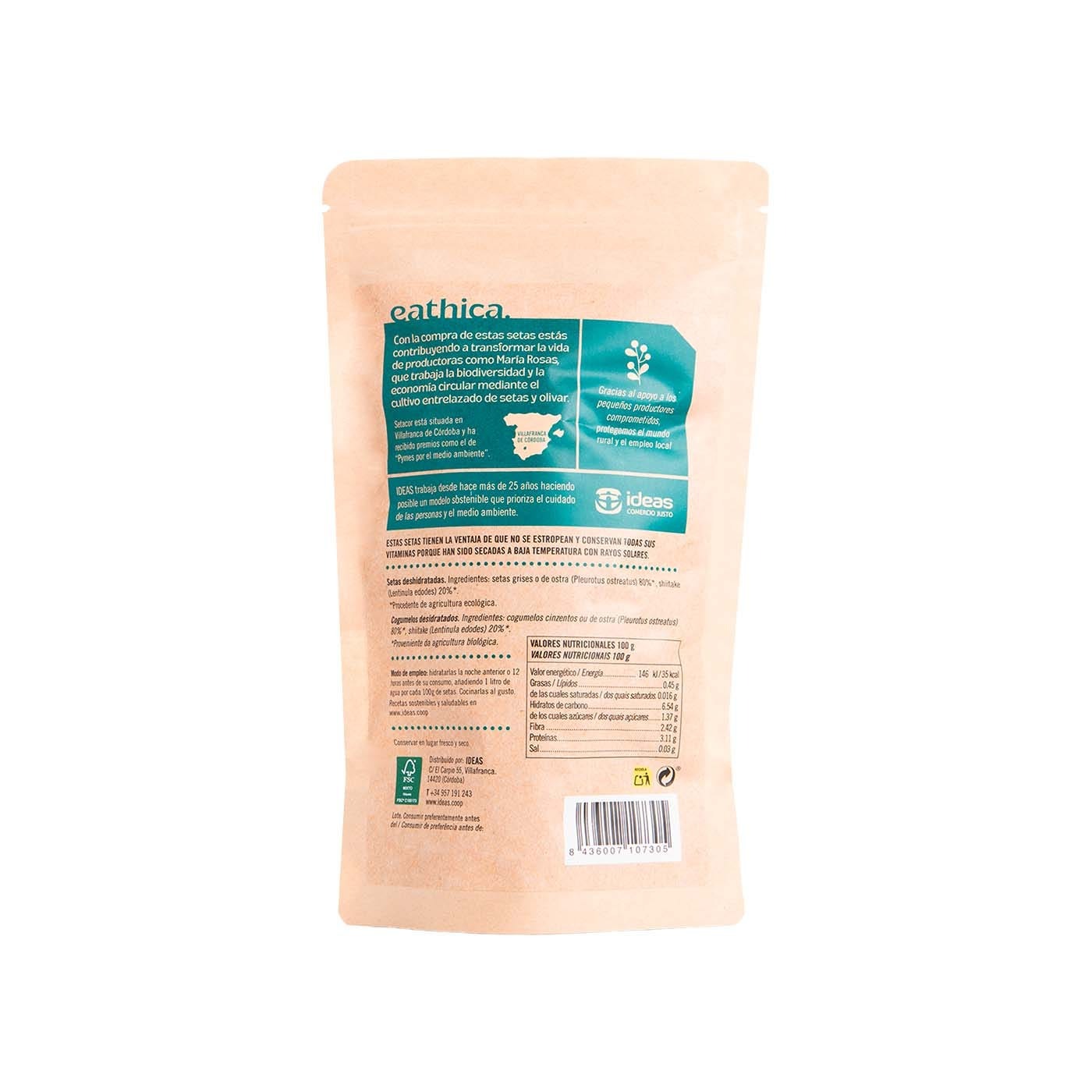 Setas deshidratadas con shiitake Eathica BIO 25g