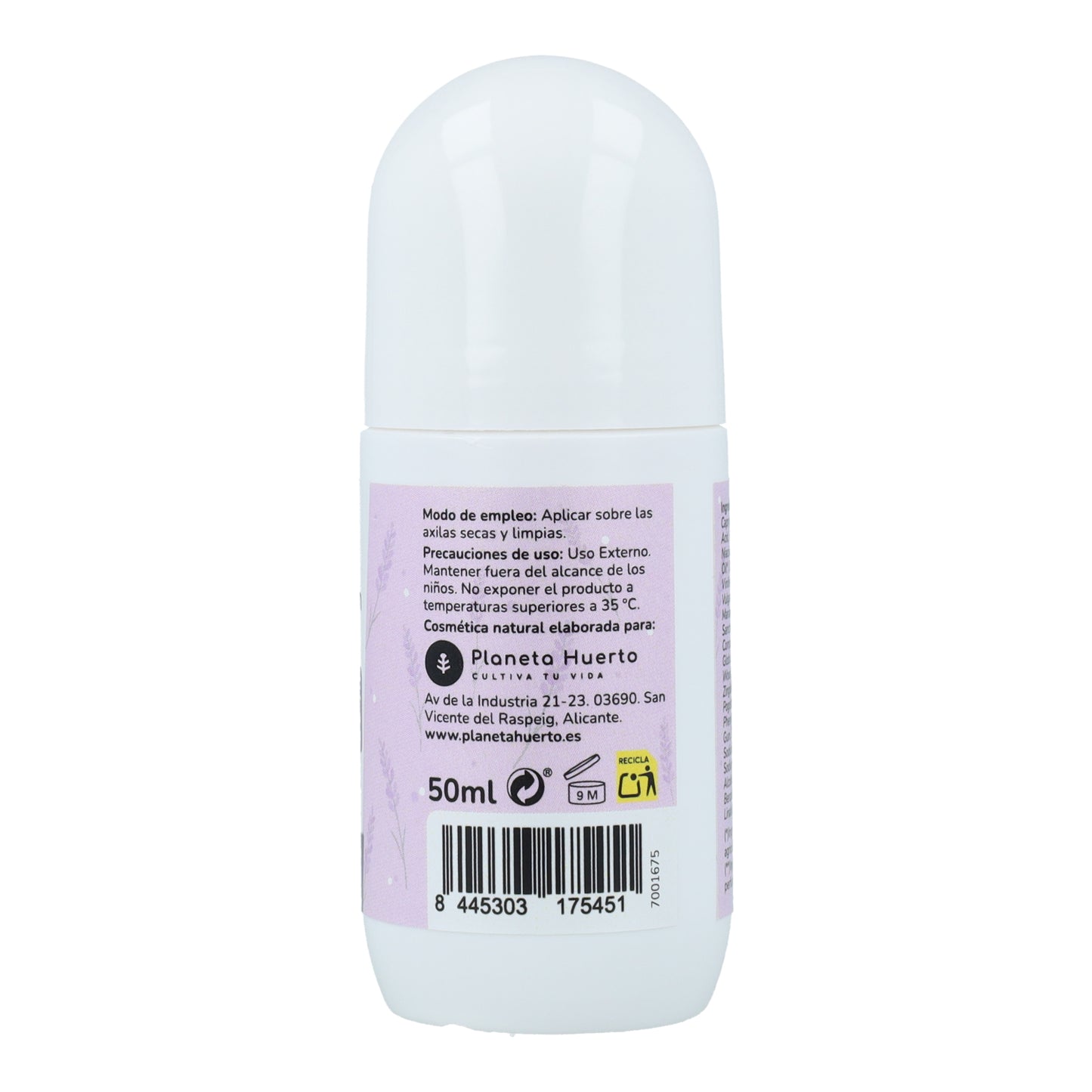 Natürliches Deodorant Roll-on Niacinamid und Lavendel Planet Orchard 50 ml