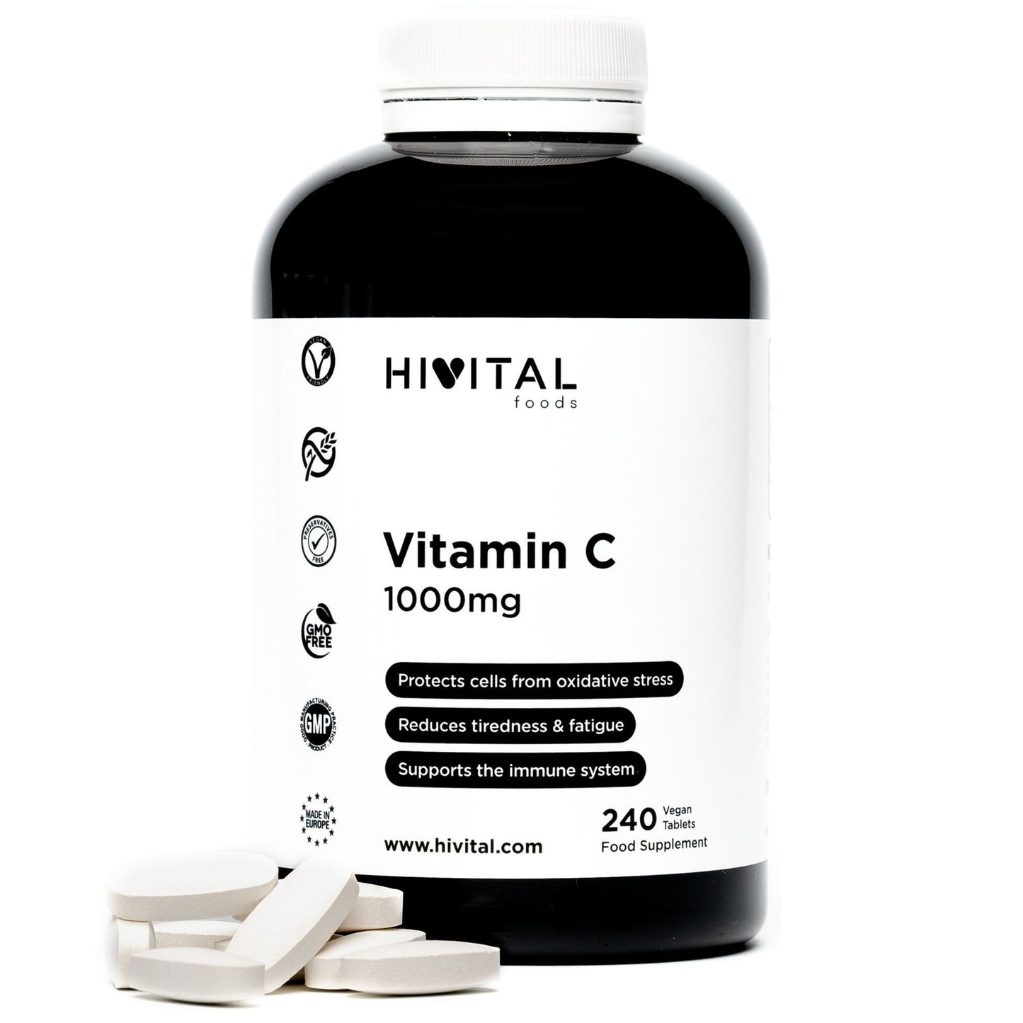 C-vitamin 1000 mg Hivital 240 veganska tabletter