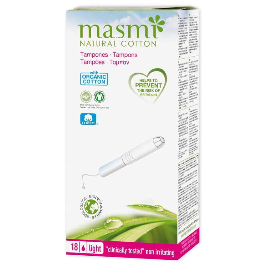 Tampon Regular mit Applikator Mini Baumwolle ECO Masmi, 18 Stück