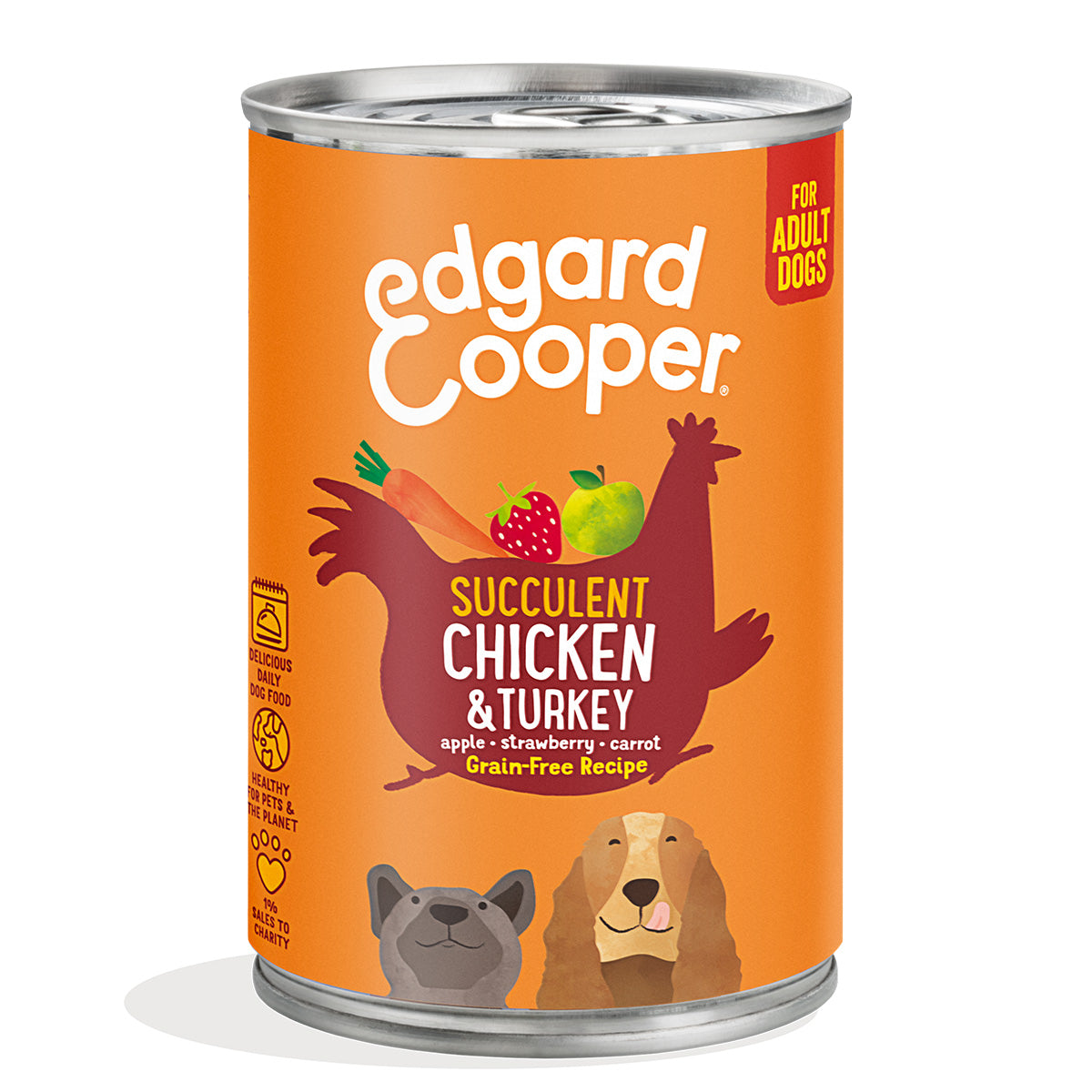Edgard & Cooper Chicken and Turkey Wet Dog Food 400 g