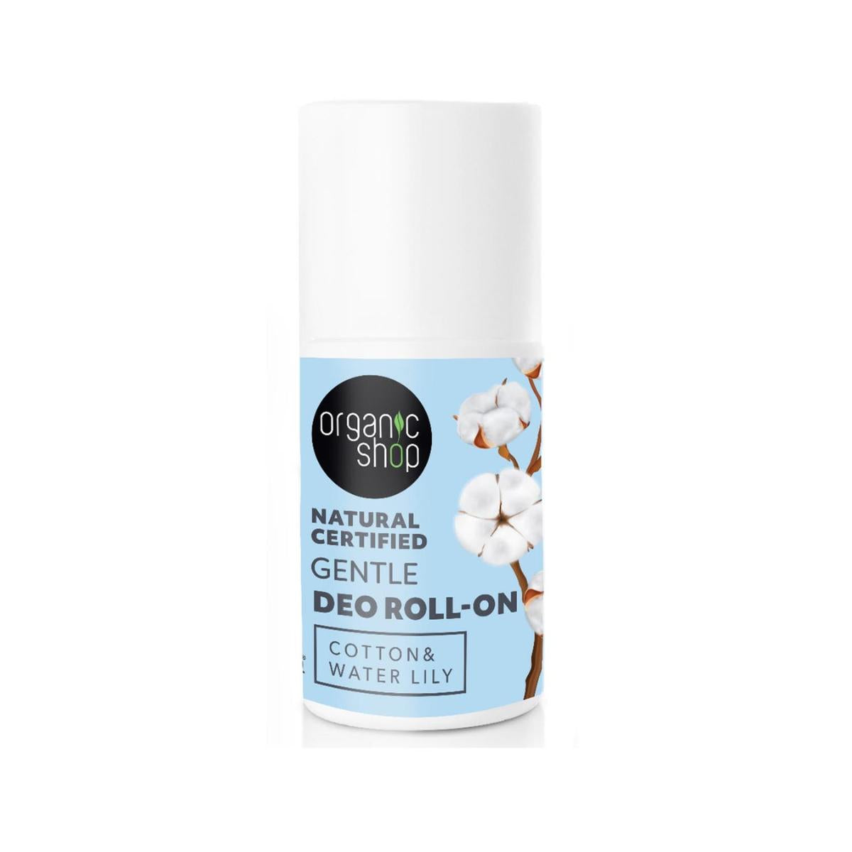 Deodorante roll-on cotone e ninfea, Organic Shop 50 ml