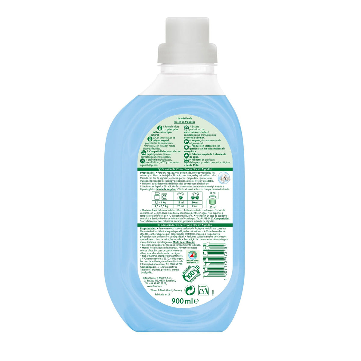Weichspüler Flor Algodón Frosch 900 ml