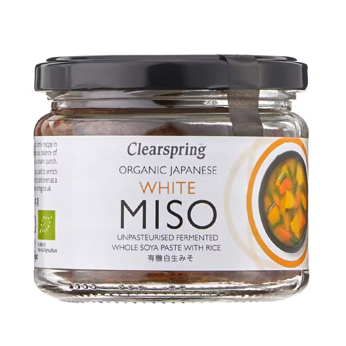 Ongepasteuriseerde witte miso pot Bio Clearspring 270 g