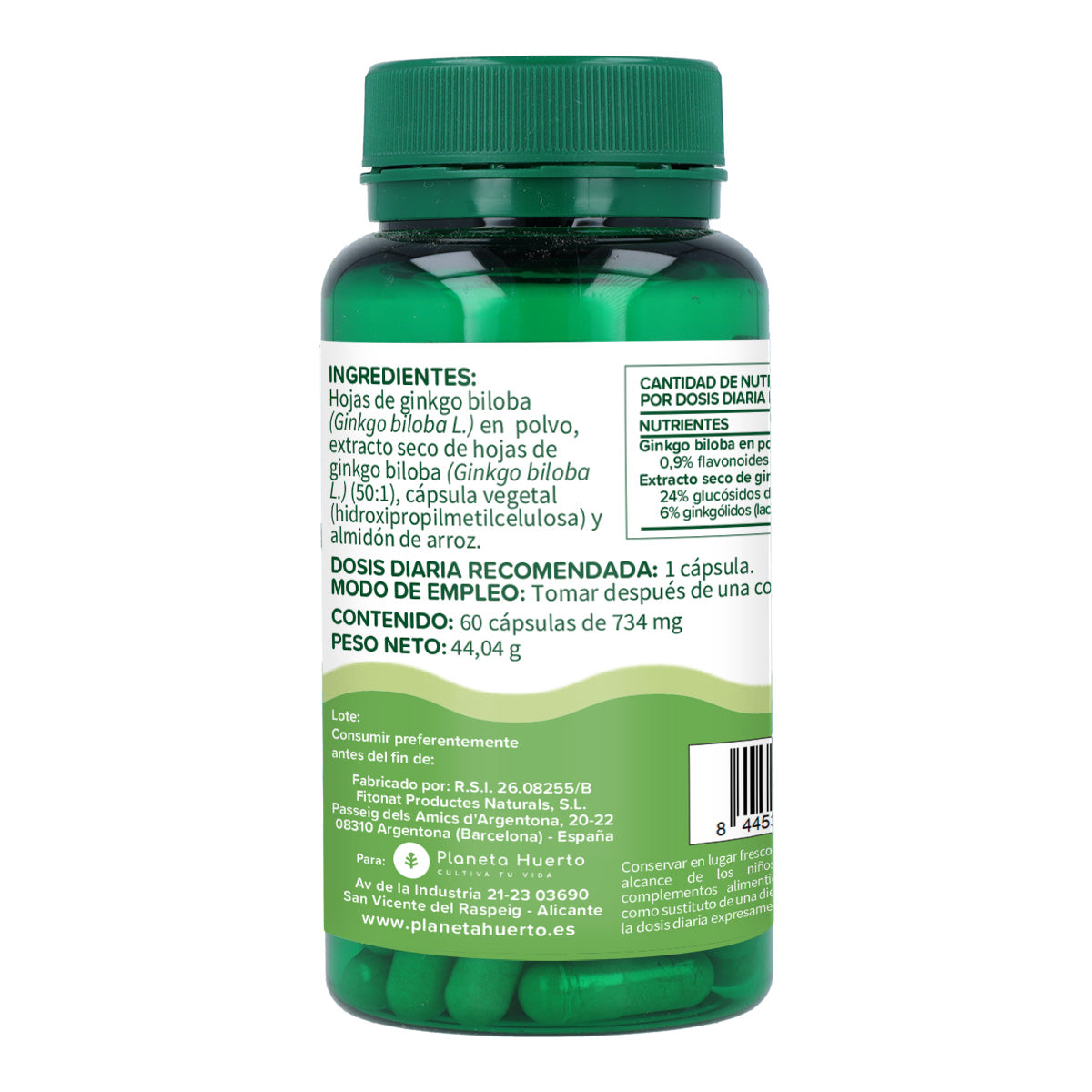 Ginkgo biloba Planet Orchard 60 Kapseln