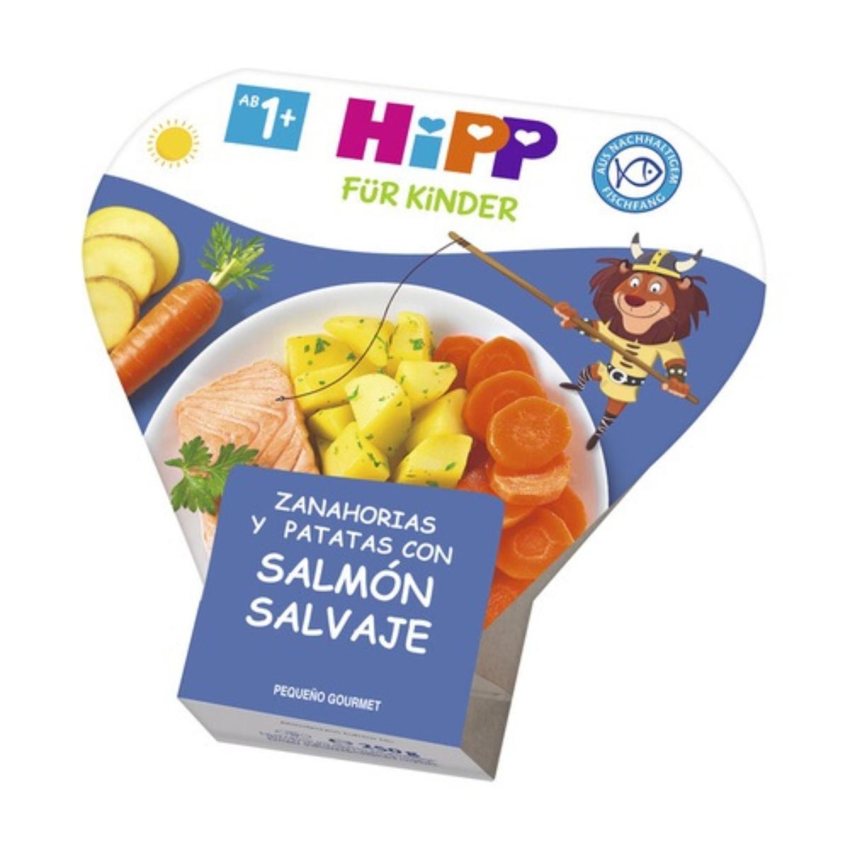 Lot de 2 carottes et pommes de terre au saumon sauvage Bio HIPP 250 g