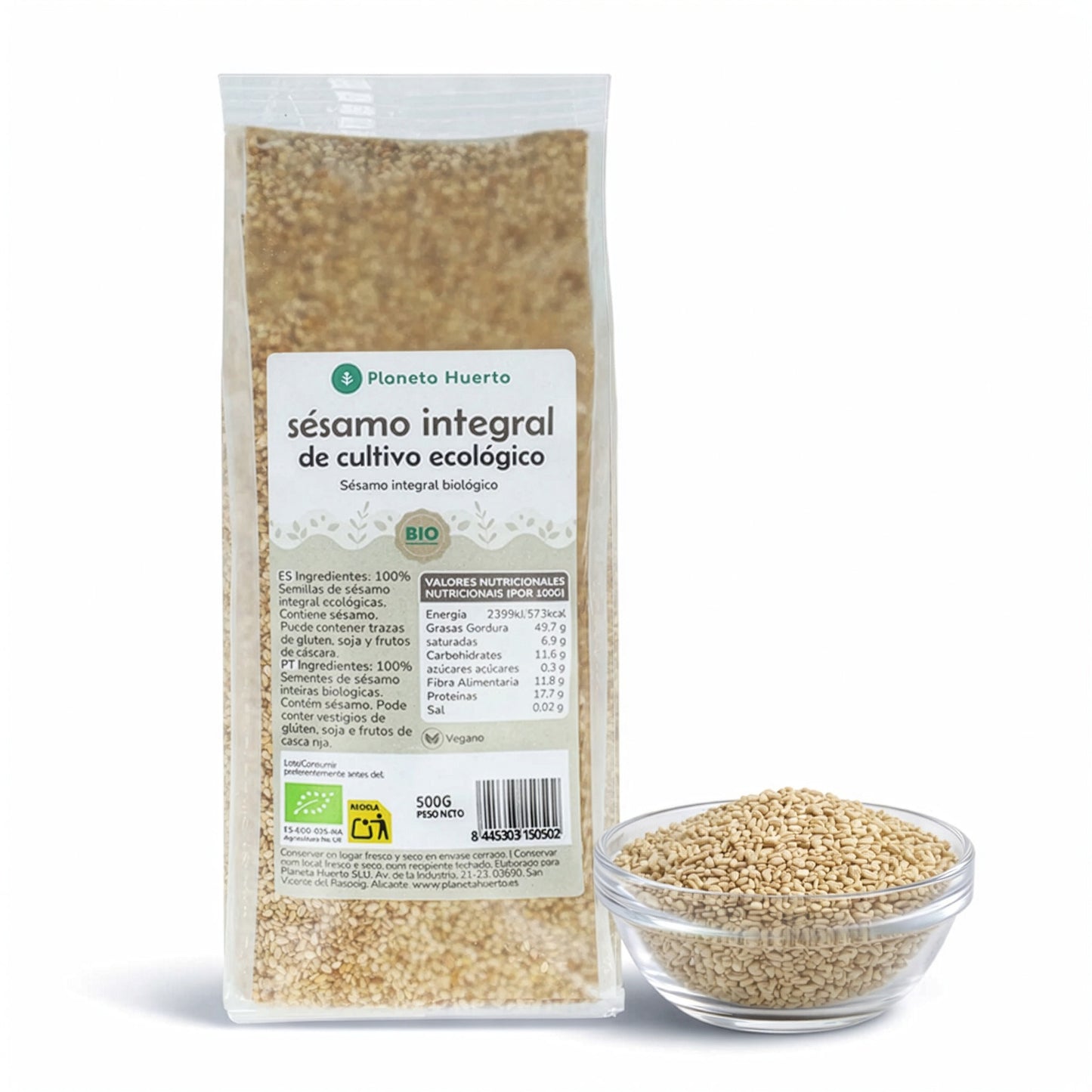 Ganzer Sesam ECO Planeta Huerto 500 g