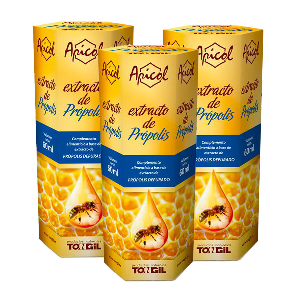 Zestaw 3x Propolis 100% Tongil 60 ml bez alkoholu