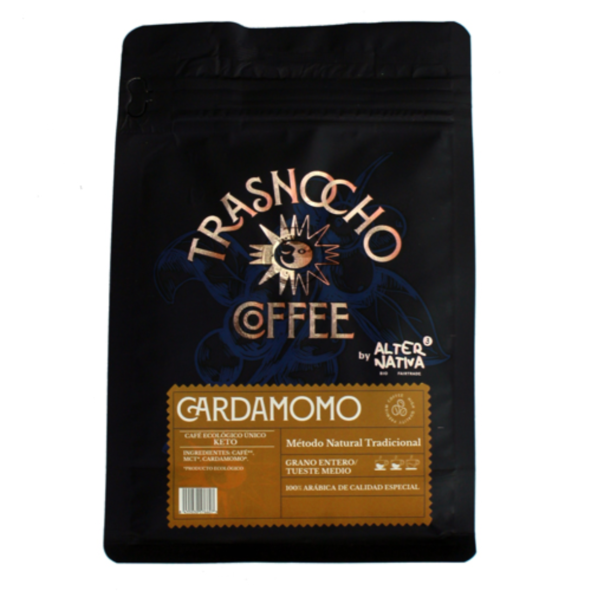 Café KETO en grains avec cardamome BIO Trasnocho Alternativa 200 g