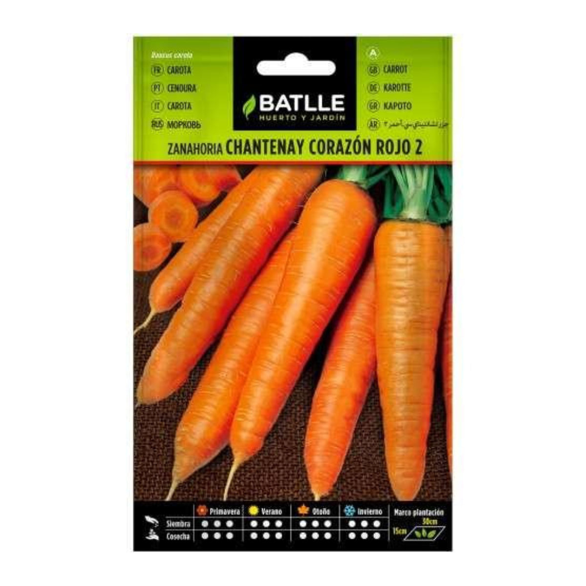 Batlle red-hearted Chantenay carrot seeds