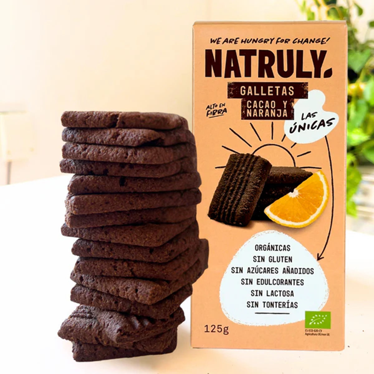 Biscuits BIO au cacao et à l'orange Natruly 125 g