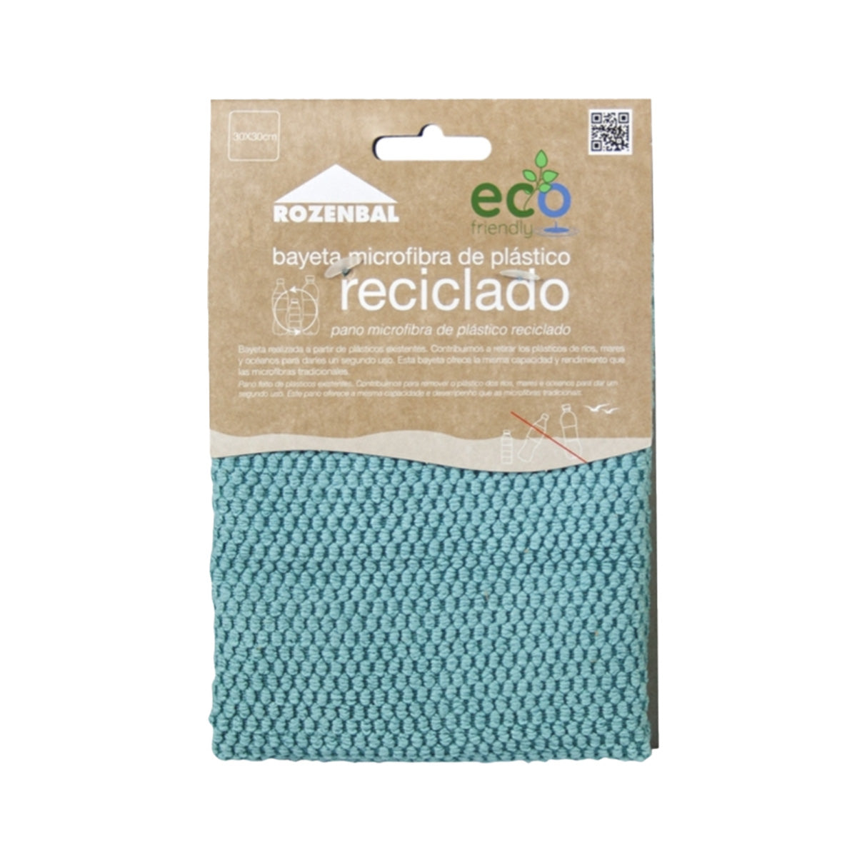 Recycelter Mikrofaser-Putzlappen aus PET 30 x 30 cm Eco Friendly ROZENBAL