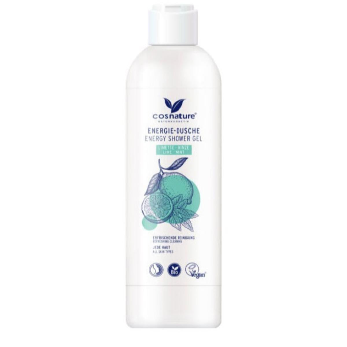 Duschgel med energi av mint & lime BIO Cosnature 250 ml