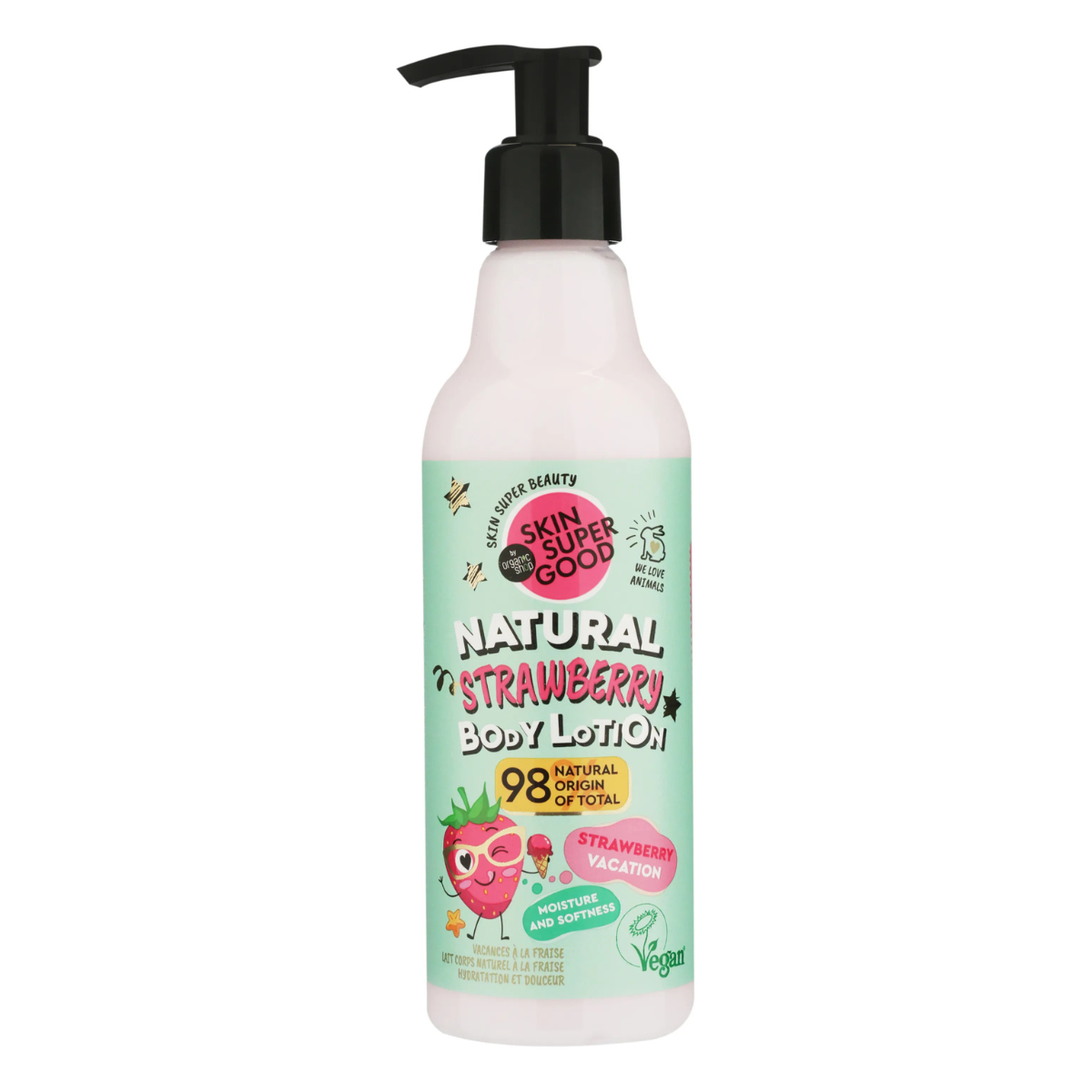 Strawberry Vacation Skin Super Good Natural Strawberry Body Lotion 250 ml
