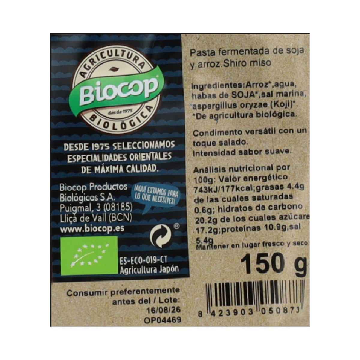 Miso Shiro BIO Biocop 150 g