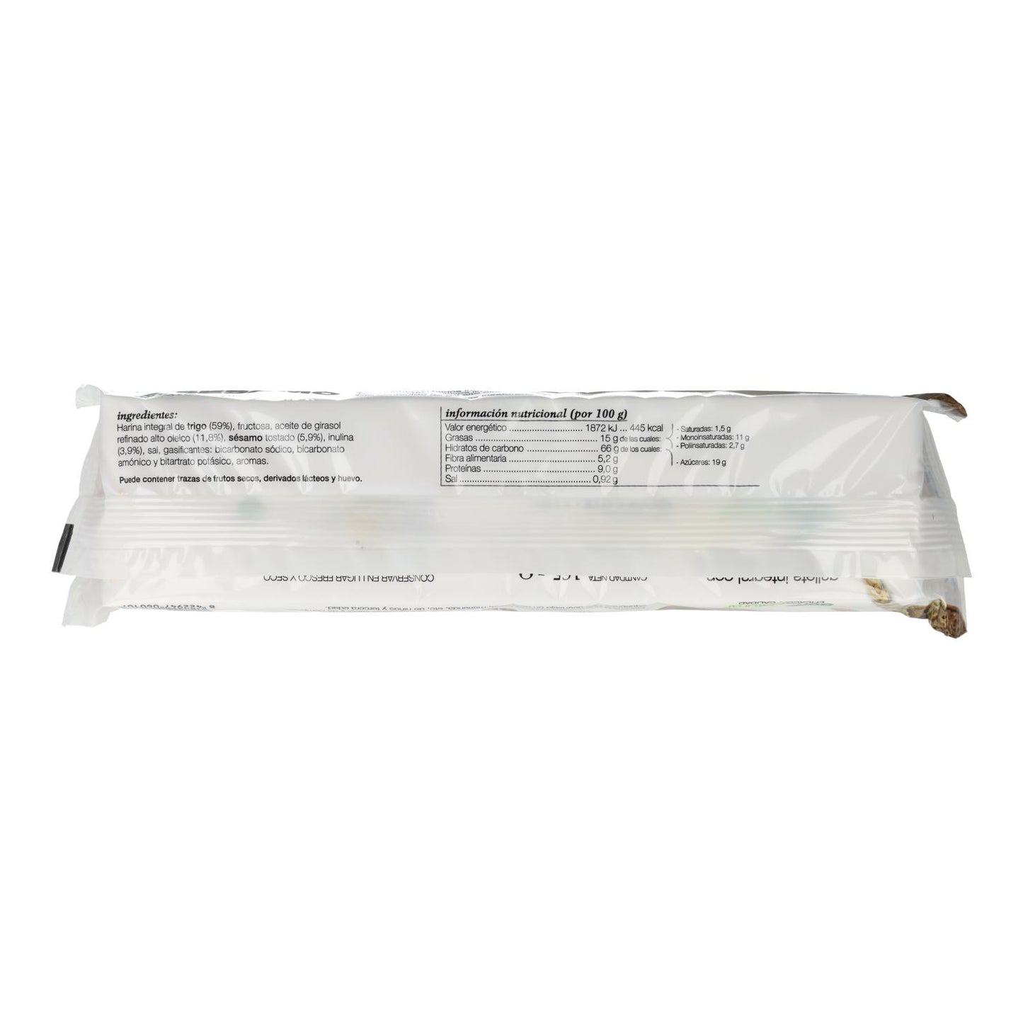 Volkoren sesamkoekjes Soria Natural 160 g