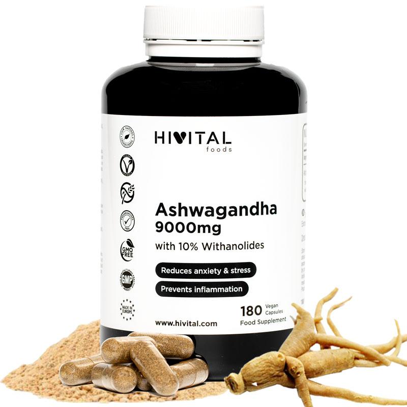 Ashwangandha 9000 mg Hivital 180 gélules végétaliennes