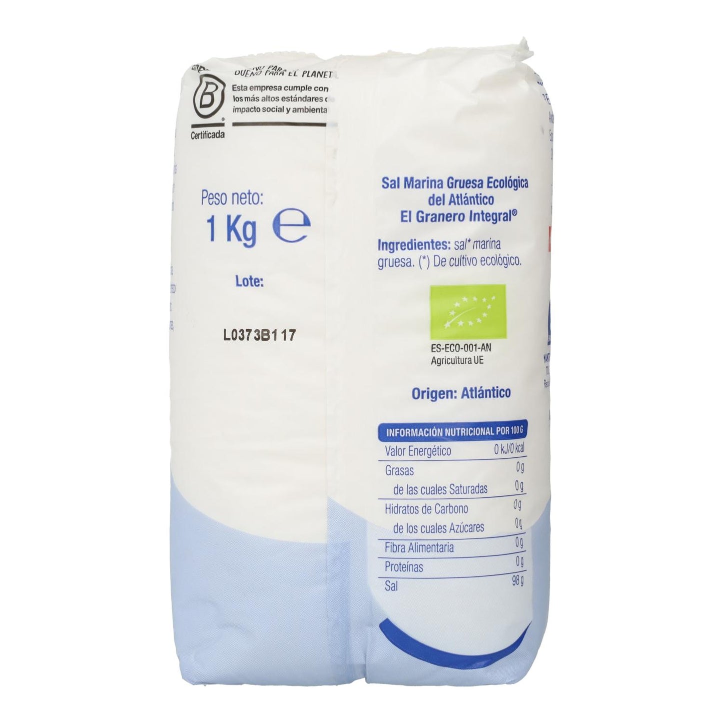 Gros Sel Marin Bio El Granero, 1kg