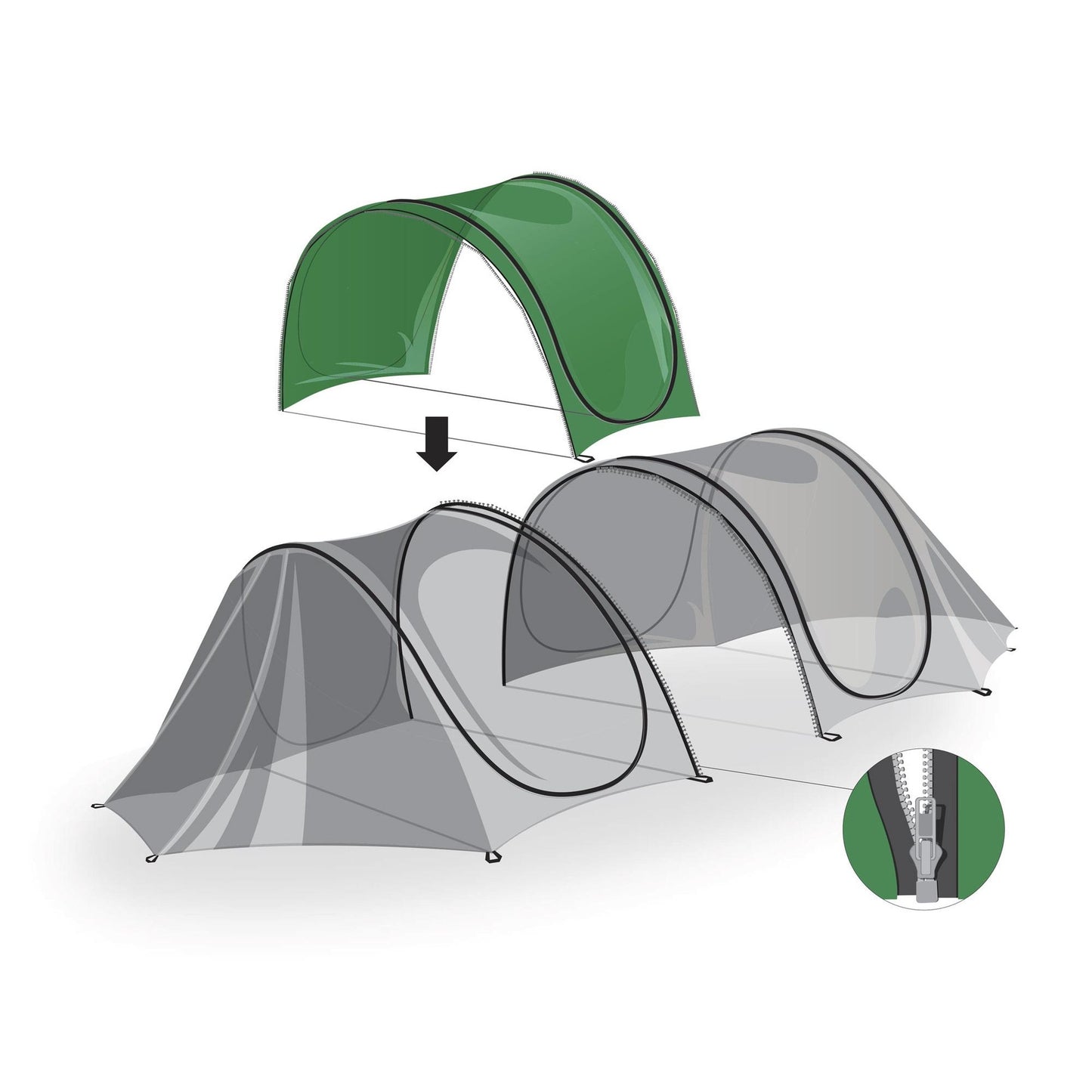 Extension tunnel de culture imperméable 1 m Biotop