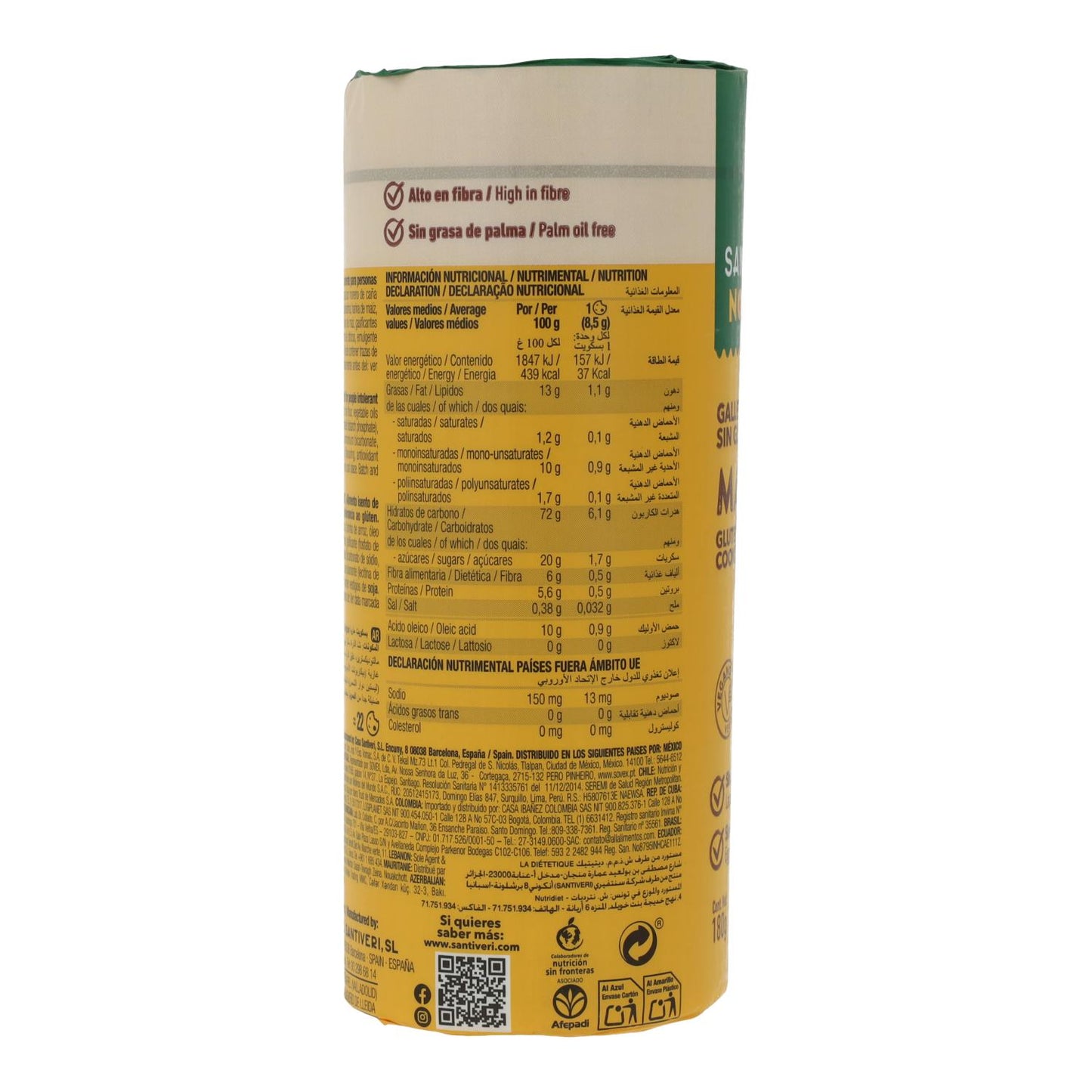 Biscuits María sans gluten Santiveri Noglut 180 g