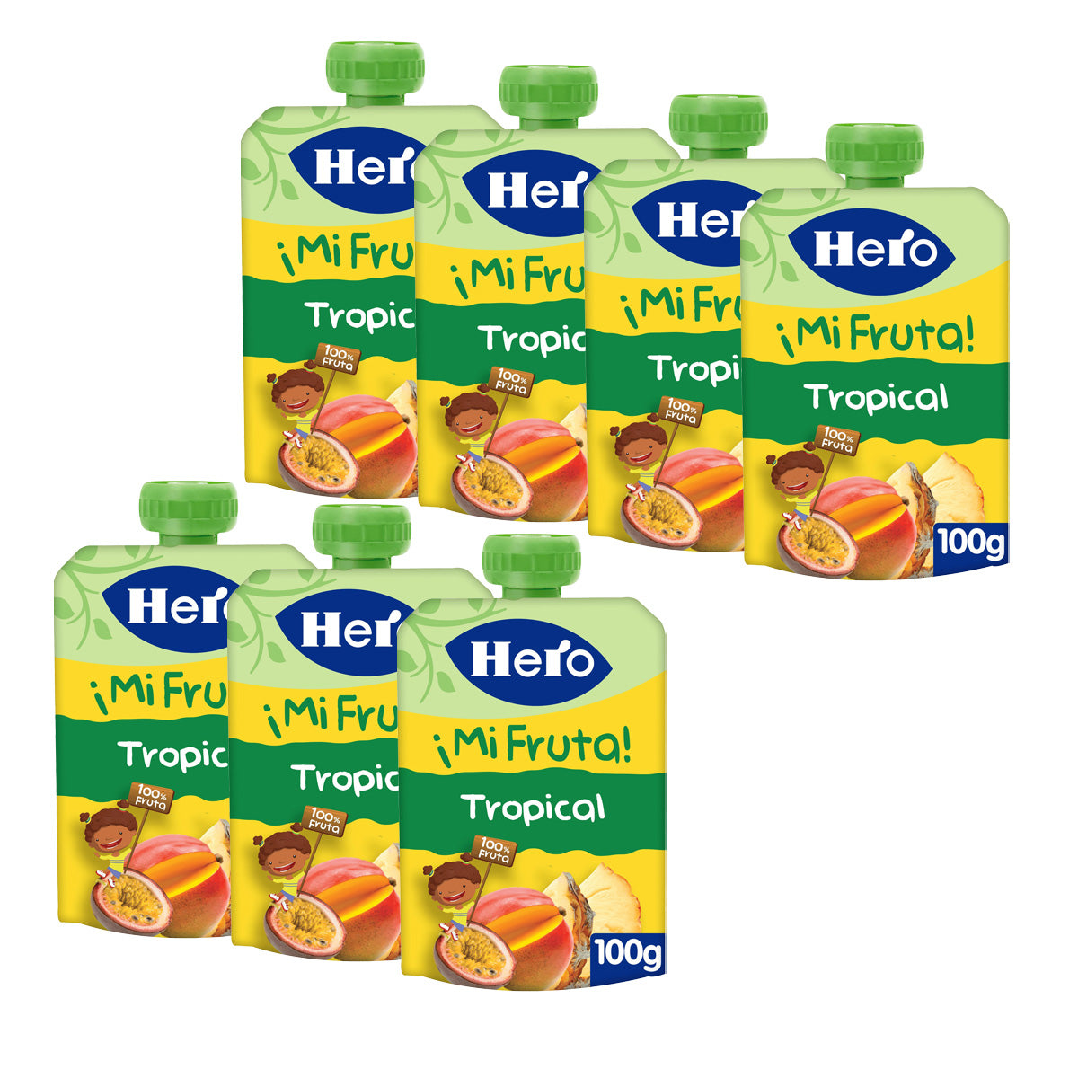 Pack 7x Bol Yogurt Tropical Hero 100 g