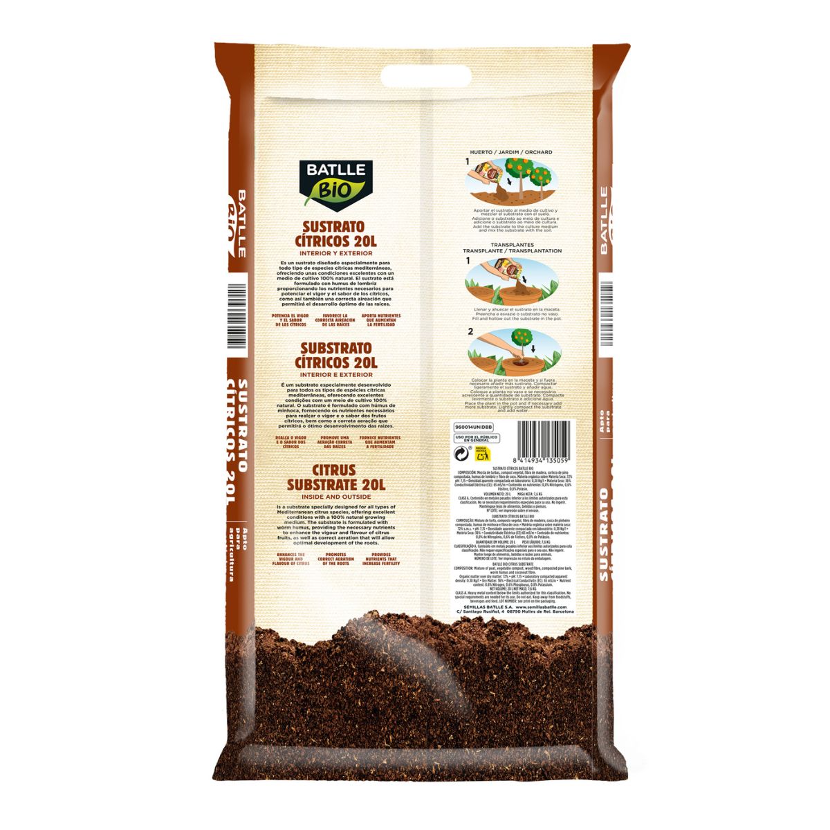 Ökologisches Zitrus-Substrat Batlle Bio 20 l