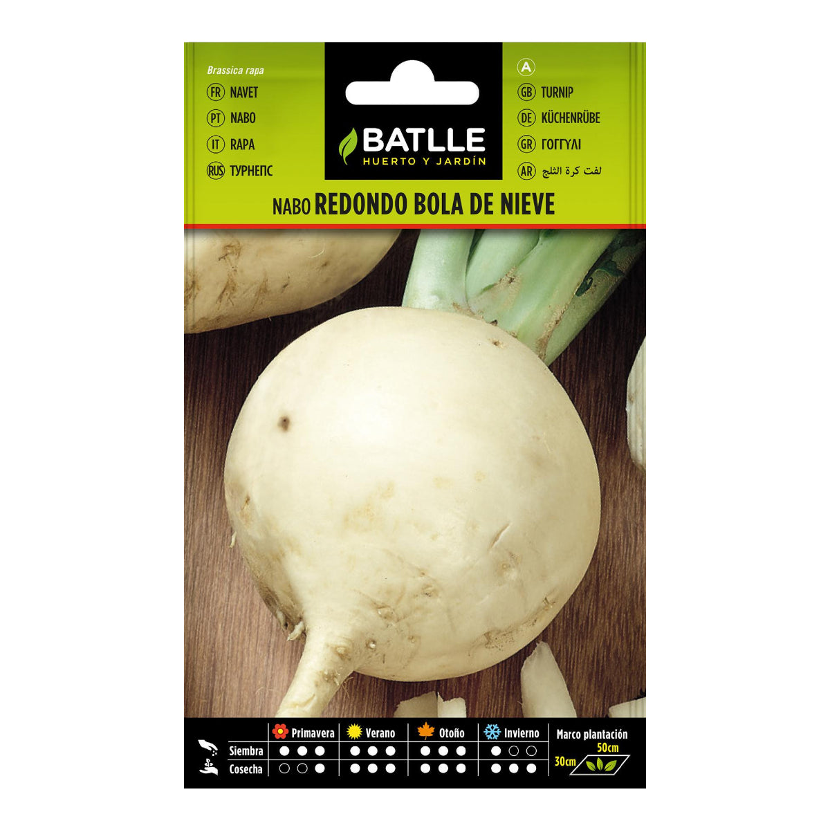 Graines de navet rond Bola de nieve Batlle