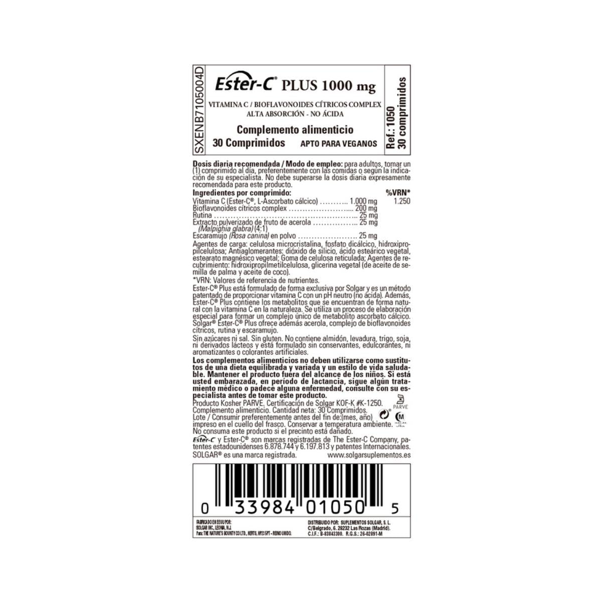 Ester C plus Witamina C, 30 tabletek po 1000 mg