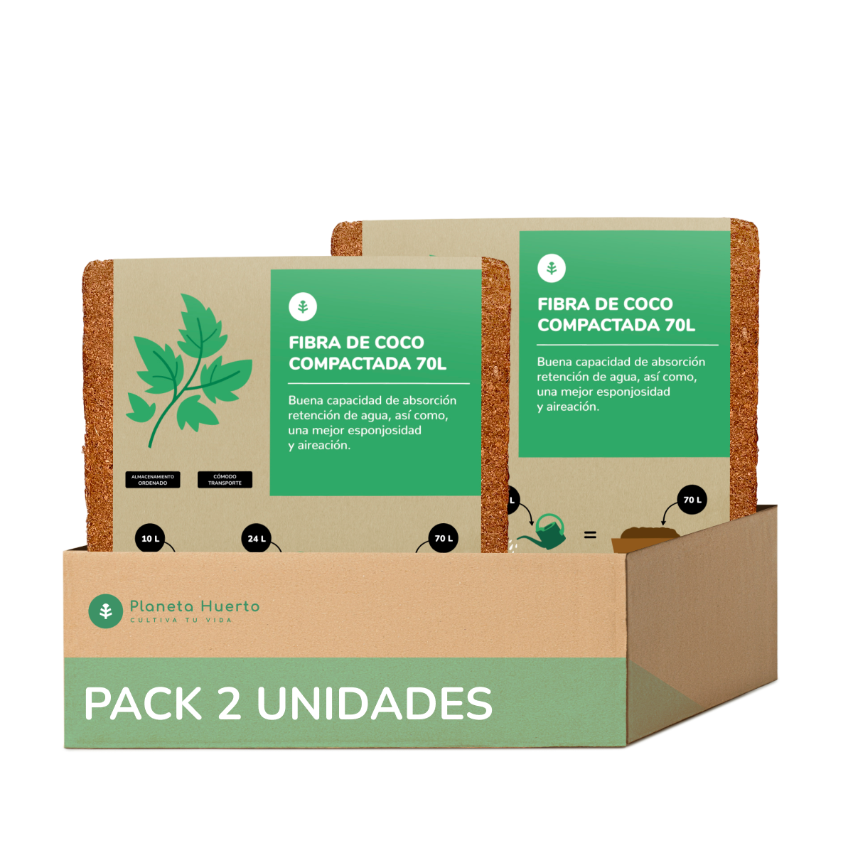 Pak 2xGarden Planet Coco Fibre Substraat 70 Liter