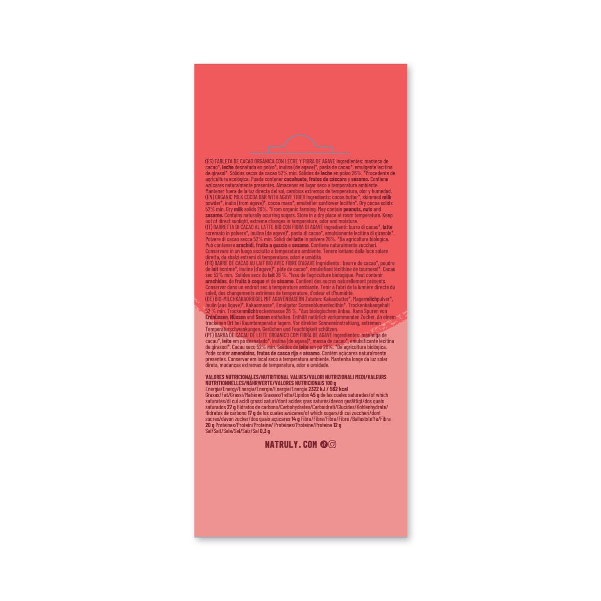 Chocolicious BIO melkchocoladetablet Natruly 85 g