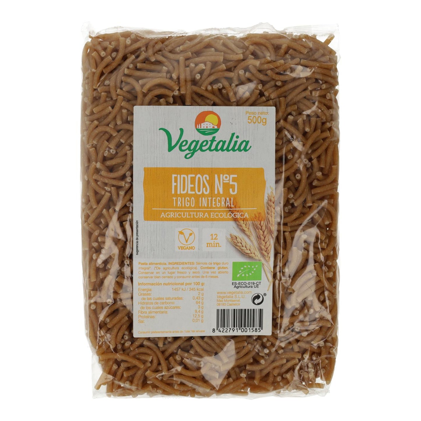 Makaron nr 5 z pełnoziarnistej pszenicy Bio Vegetalia 500 g