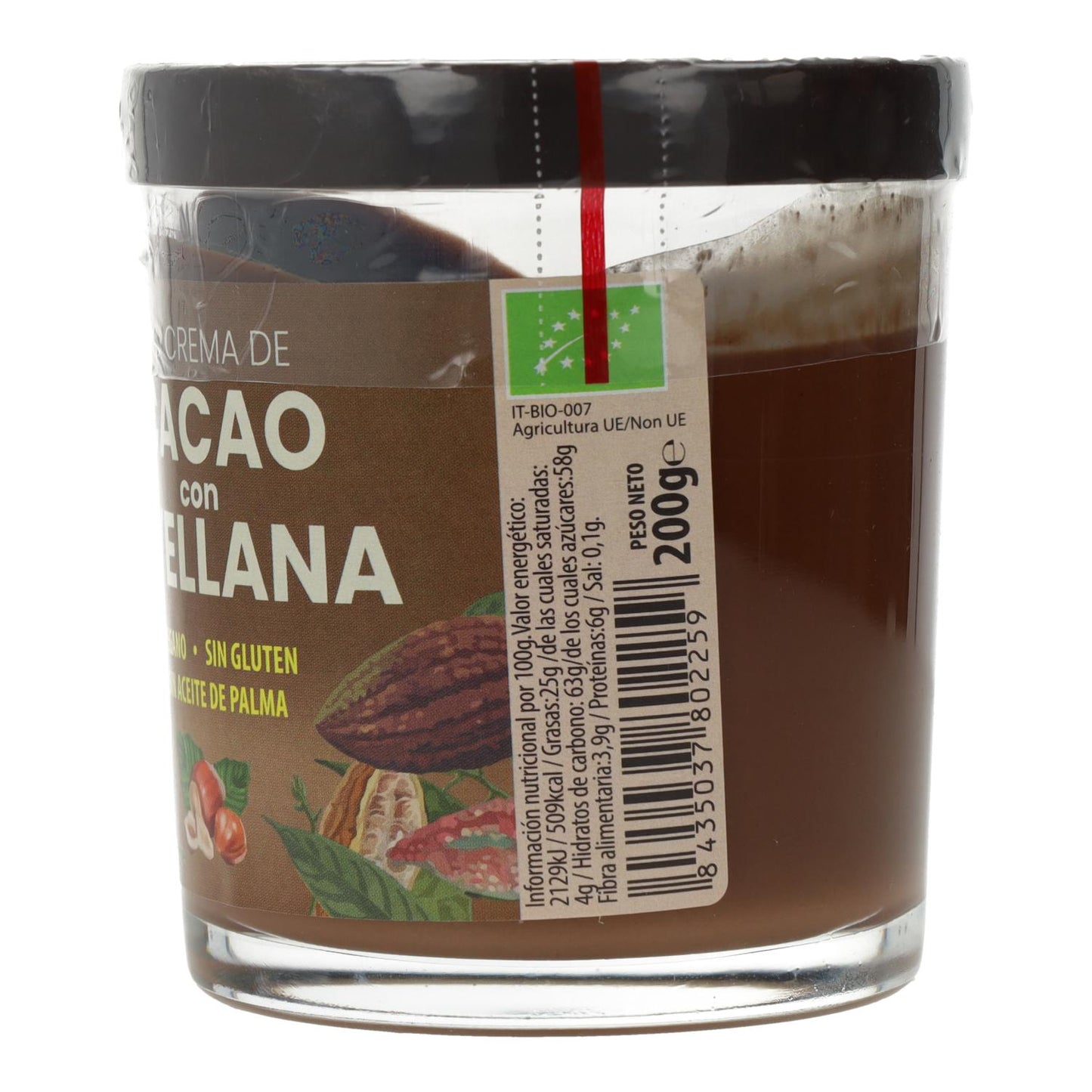 Cacaocrème met hazelnoten Bio Sol Natural 200 g