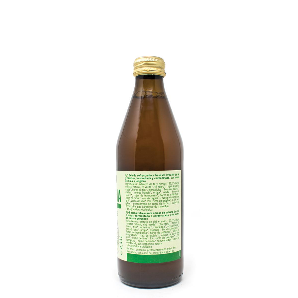 Kombucha z limonką i imbirem Voelkel 330 ml