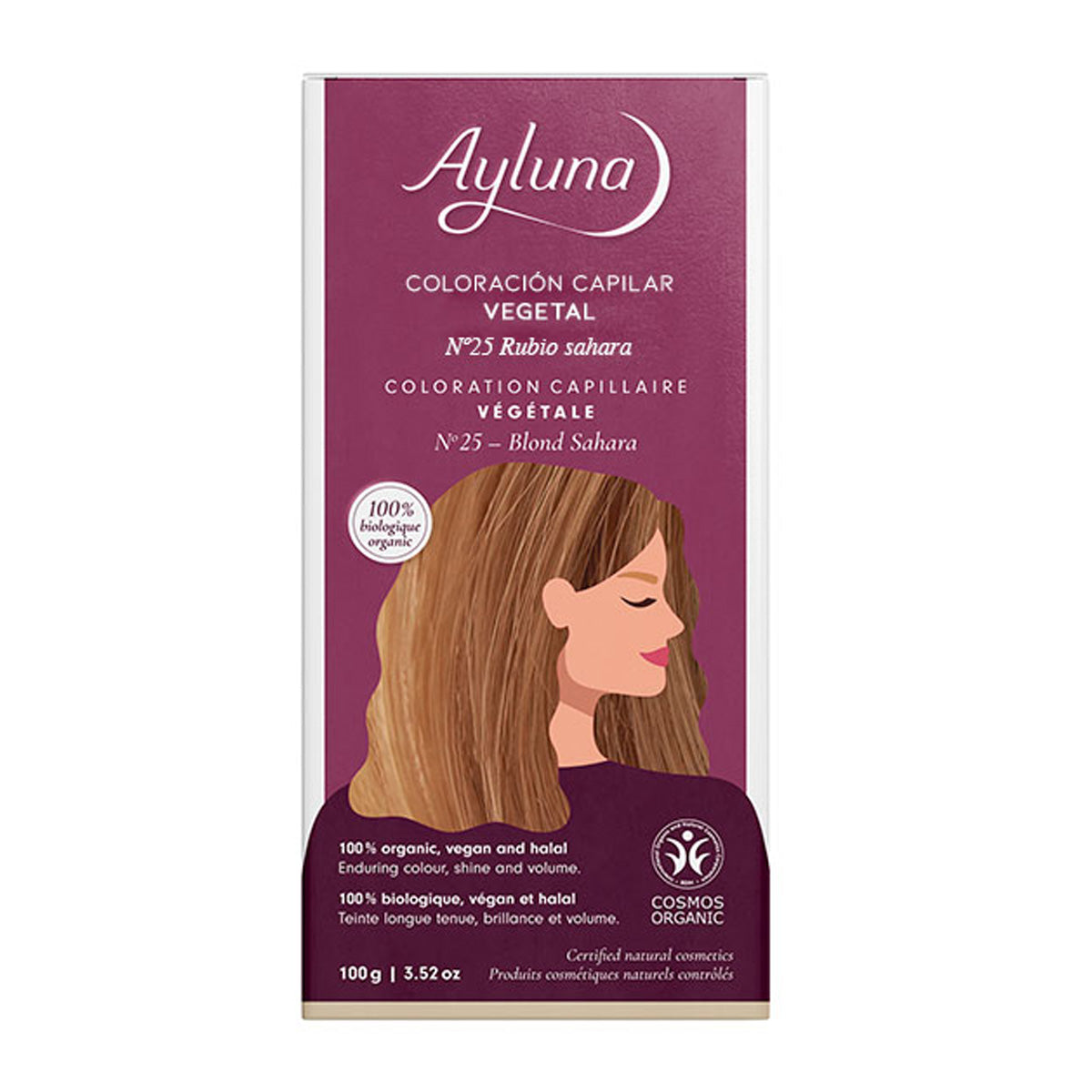 Colorant végétal 25 Blond Sahara Ayluna, AYLUNA, 100 g