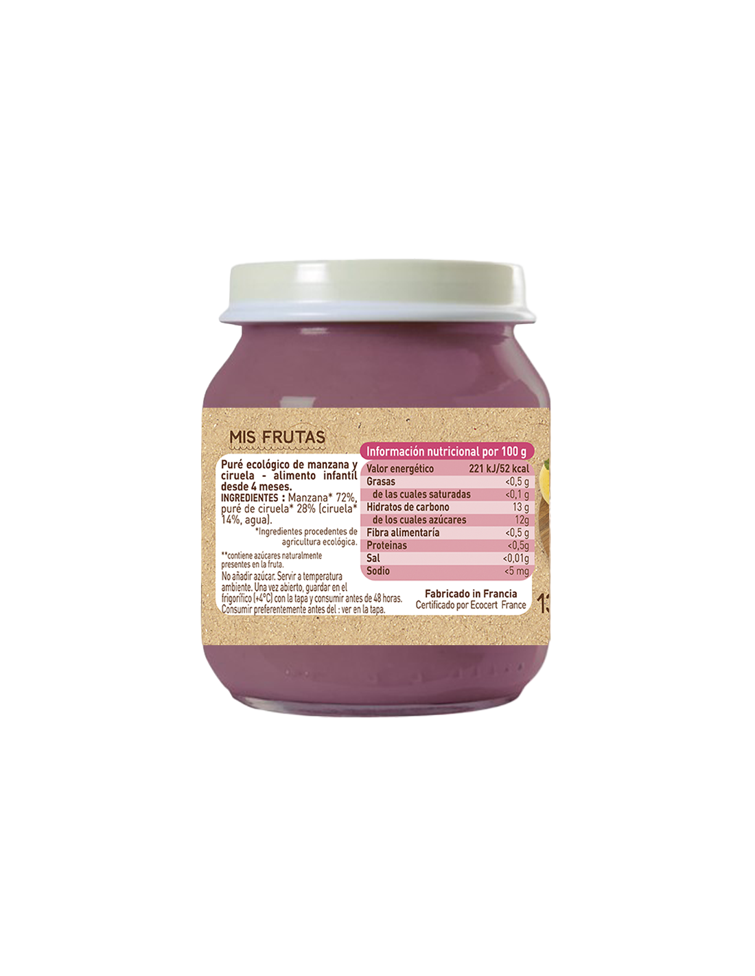 Vasetto Mela e Prugna Babybio 130 g